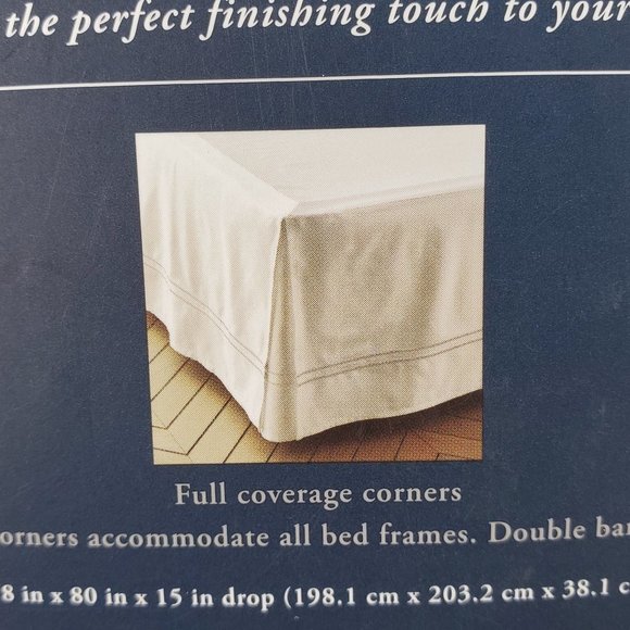 Fieldcrest Hotel Sateen Bedskirt King 15" Drop - Picture 5 of 5